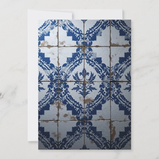 Invitation That's Amore Blue Tile Lemon Bridal Shower (Dos)