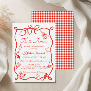 Invitation That's Amore Fantaisiste Italian Pizza Enterrement