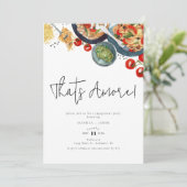 Invitation That's Amore ! Fiançailles de nourriture italienne (Debout devant)