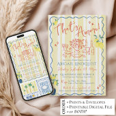 Invitation That's Amore Hand Drawn Coastal Bridal Shower