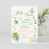 Invitation That's Amore Hand Drawn Italian Bridal Shower (Debout devant)