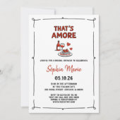Invitation That's Amore Italian Bridal Shower Whimsical Red (Devant)