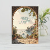 Invitation That's Amore Italian Coast Bridal Shower (Debout devant)