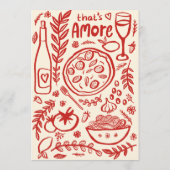 Invitation That's Amore Italian Food CUSTOM Bridal SHower  (Dos)