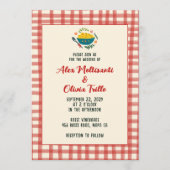 Invitation That's Amore Italian Food CUSTOM Plaid Wedding (Devant)