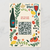 Invitation That's Amore Italian Food CUSTOM QR Wedding Party  (Dos)