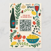Invitation That's Amore Italian Food SAVE THE DATE Custom QR (Dos)