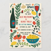 Invitation That's Amore Italian Food SAVE THE DATE Custom QR (Devant)