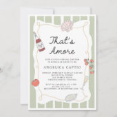 Invitation That's Amore Italian Hand Drawn Bridal Shower  (Devant)