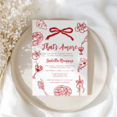Invitation That's Amore Italian Hand drawn Bridal Shower