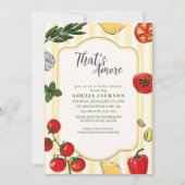 Invitation Thats amore Italian pizza and pasta bridal shower (Devant)