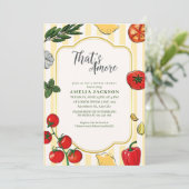 Invitation Thats amore Italian pizza and pasta bridal shower (Debout devant)