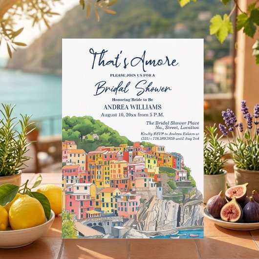 Invitation That's Amore Italian Riviera Bridal Shower