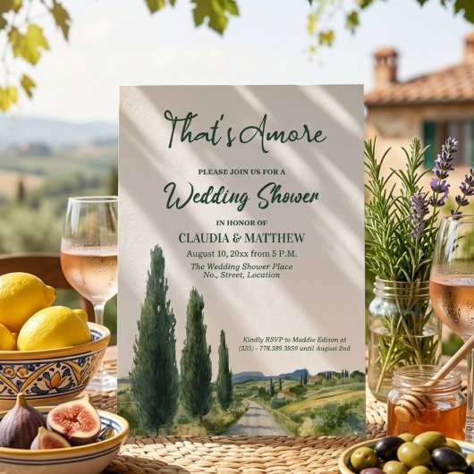 Invitation That's Amore Italian View Wedding Shower