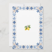 Invitation Thats Amore Lemon Blue Tile Italian Bridal Shower  (Dos)
