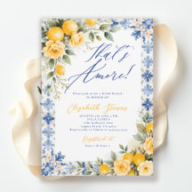 Thats Amore Lemon Blue Tile Italian Bridal Shower
