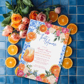 Invitation Thats amore mediterranean blue tiles bridal shower