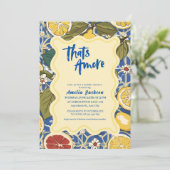 Invitation Thats amore mediterraneen citron nuptiale douche (Debout devant)