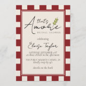 Invitation That's Amore Red Checkered Bridal Shower  (Devant)