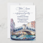 Invitation That's Amore Watercolor Venice Engagement Party (Devant)