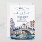 Invitation That's Amore Watercolor Venice Rehearsal Dinner (Devant)