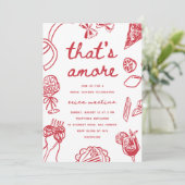 Invitation "That's Amore" Whimsical Italian Bridal Shower (Debout devant)