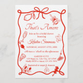 Invitation That's Amore Whimsical Italian Pizza Bridal Shower (Devant)