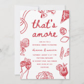 Invitation "That's Amore" Whimsical Italian Rehearsal Dinner (Devant)