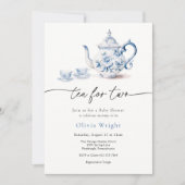 Invitation Thé à deux Baby showers Tea Party (Devant)