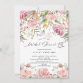 Invitation Thé à Fête des mariées rose pâle (Devant)