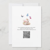 Invitation Thé à la fête de mariage avec code QR Fleurs sauva (Dos)