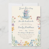 Invitation Thé à la Fleur de Mariage (Devant)