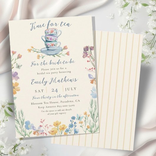 Invitation Thé à la Fleur de Mariage