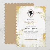 Invitation thé à la garden-party, jolis pastels doux (Devant / Derrière)