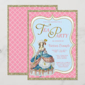 Invitation Thé à la Marie Antoinette (Devant / Derrière)