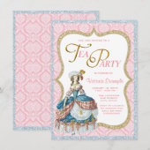 Invitation Thé à la Marie Antoinette (Devant / Derrière)