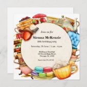 Invitation Thé à la menthe (Devant / Derrière)