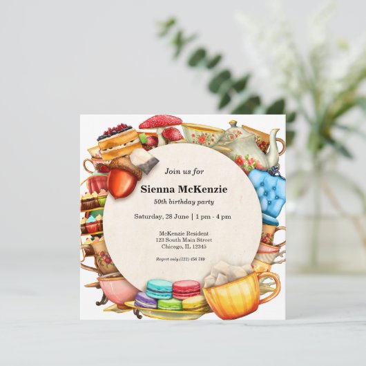 Invitation Thé à la menthe (Debout devant)