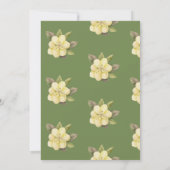 Invitation Thé à la tasse de thé floral aquarelle (Dos)