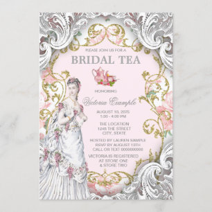 Invitation Thé à l'anglaise victorien vintage