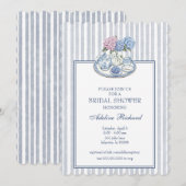 Invitation Thé à l'hydrangea pour la fête de mariage (Devant / Derrière)