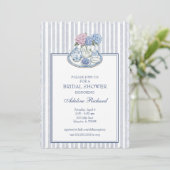 Invitation Thé à l'hydrangea pour la fête de mariage (Debout devant)