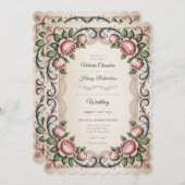 Invitation The Anne Elliot Quiet Romance Vintage Wedding (Devant / Derrière)
