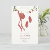 Invitation The apple of our eye baby shower (Debout devant)