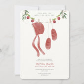 Invitation The apple of our eye baby shower (Devant)