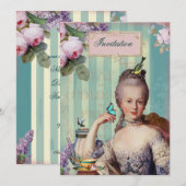 Invitation Thé au Petit Trianon (Devant / Derrière)