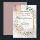 Invitation The Aureate Frame Floral Greenery Wedding<br><div class="desc">Customize for your event</div>