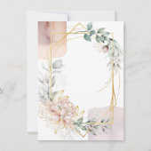 Invitation The Aureate Frame Mauve Floral Greenery Wedding  (Dos)