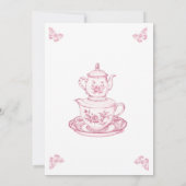 Invitation Thé avec la mère pour être baby shower (Dos)
