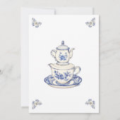 Invitation Thé avec la mère pour être baby shower (Dos)